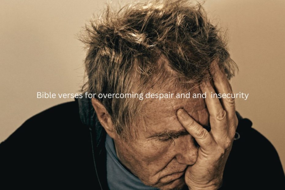 Bible verses for overcoming despair and insecurity