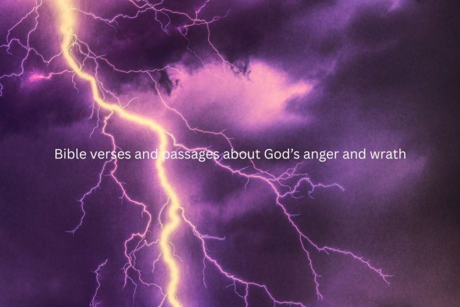 bible verses about God's anger and wrath