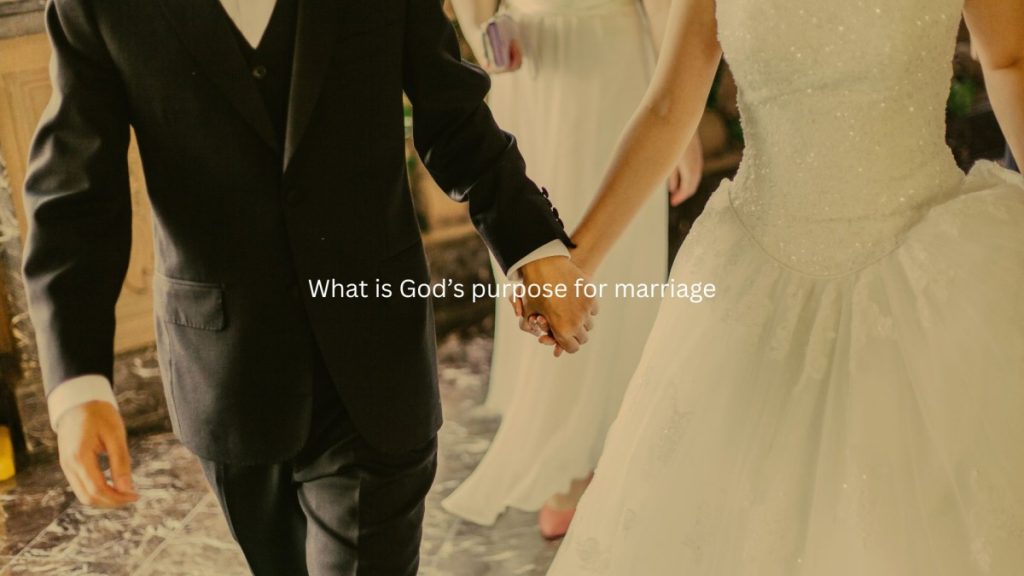 what is God's purpose for marriage