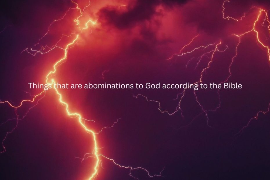 abominations to God